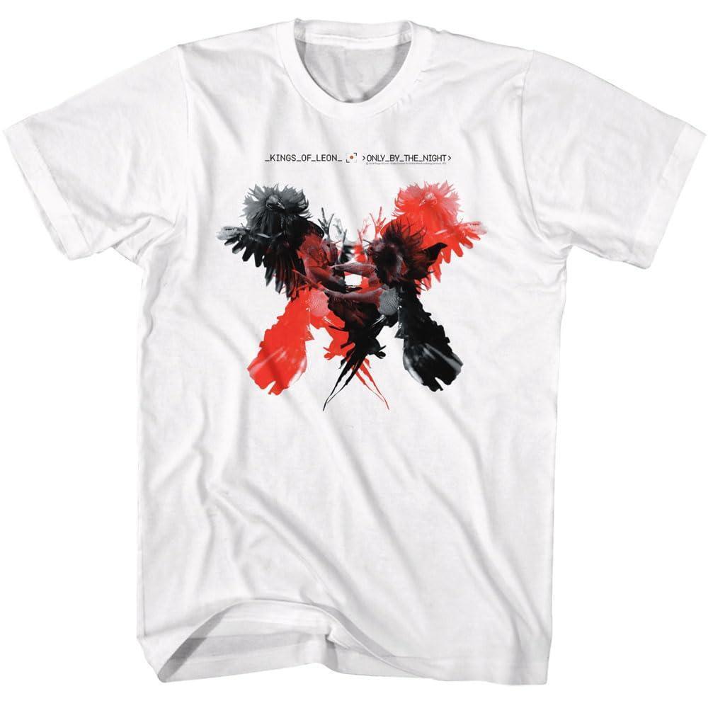 Kings Of Leon T Shirt Only By The Night Adult White Short Sleeve American